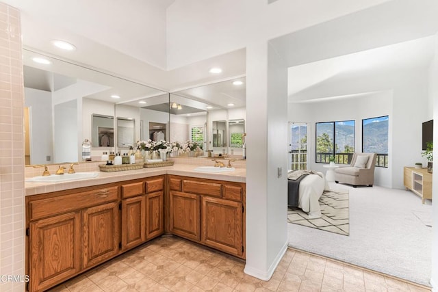 800 Manor Ridge Rd, Santa Paula, CA 93060 - full bath with double vanity and recessed lighting