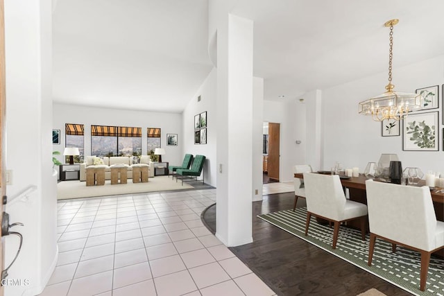 800 Manor Ridge Rd, Santa Paula, CA 93060 - tiled dining room with a chandelier and baseboards