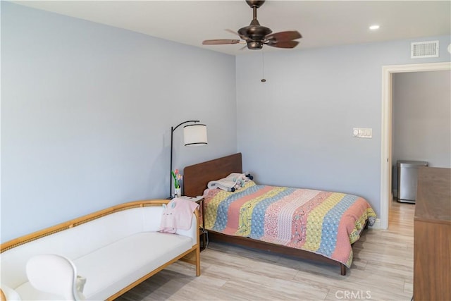 1845 Anaheim Ave Unit 27, Costa Mesa, CA 92627 - bedroom with wood finished floors, recessed lighting, and ceiling fan