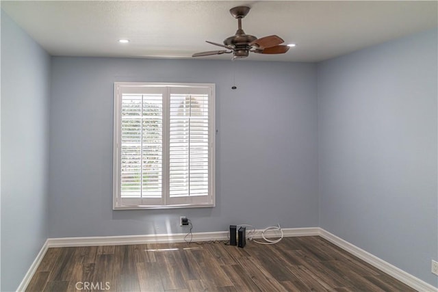 1845 Anaheim Ave Unit 27, Costa Mesa, CA 92627 - spare room with ceiling fan, healthy amount of natural light, wood finished floors, and recessed lighting