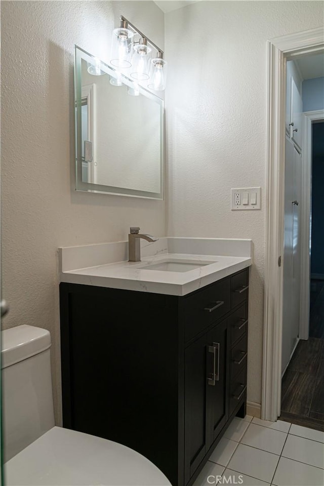 1845 Anaheim Ave Unit 7D, Costa Mesa, CA 92627 - bathroom with vanity and tile patterned floors