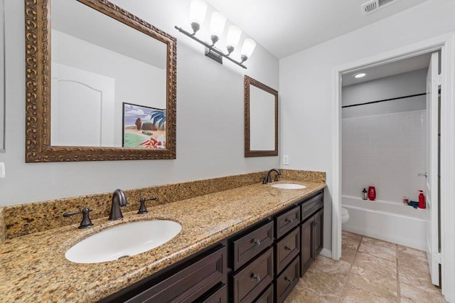 27792 Elderberry St, Murrieta, CA 92562 - bathroom with double vanity and shower / bath combination