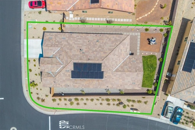 11588 Sky Pointe Dr, Desert Hot Springs, CA 92240 - aerial view of property and surrounding area featuring property parcel outlined