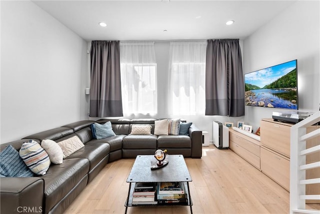 206 Alamo Ct, Long Beach, CA 90802 - living area featuring light wood-style flooring and recessed lighting