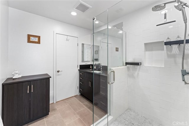 206 Alamo Ct, Long Beach, CA 90802 - full bathroom featuring a shower stall, vanity, and recessed lighting