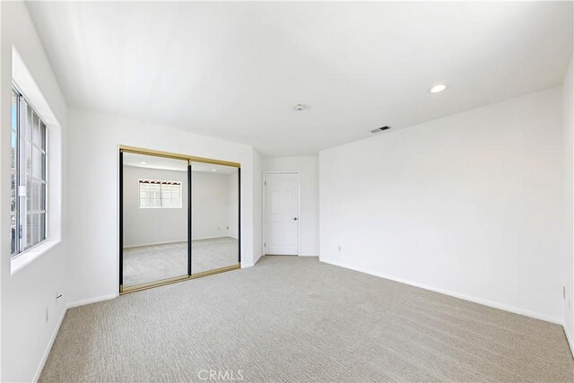 1114 Vincent St Unit A, Redondo Beach, CA 90277 - unfurnished bedroom with carpet flooring, recessed lighting, and a closet