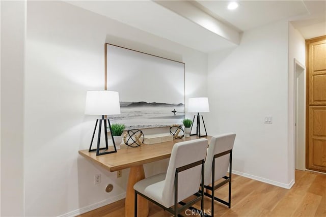 1114 Vincent St Unit A, Redondo Beach, CA 90277 - home office with light wood-style floors and baseboards
