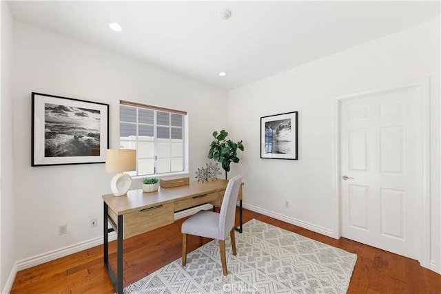 1114 Vincent St Unit A, Redondo Beach, CA 90277 - office featuring wood finished floors and recessed lighting