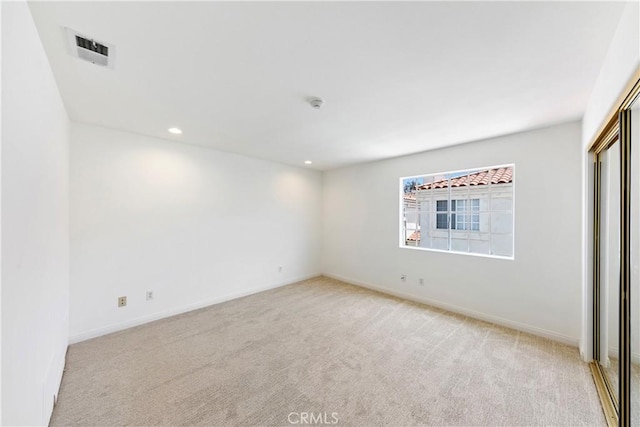1114 Vincent St Unit A, Redondo Beach, CA 90277 - empty room with light colored carpet, a smoke detector, and recessed lighting