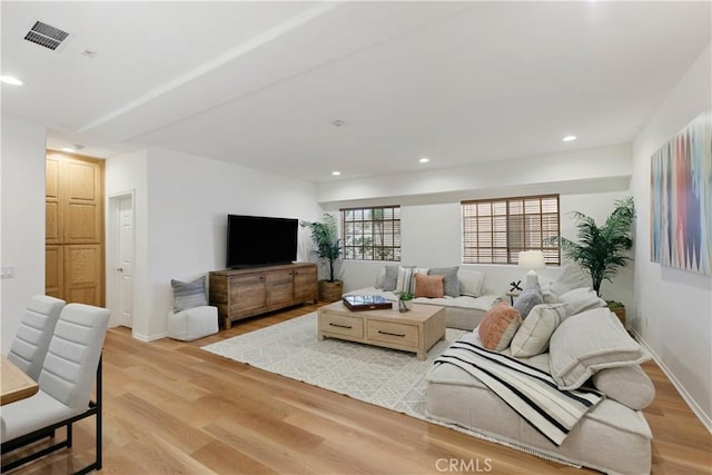 1114 Vincent St Unit A, Redondo Beach, CA 90277 - living room with light wood-style floors and recessed lighting