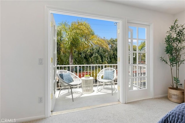 1114 Vincent St Unit A, Redondo Beach, CA 90277 - doorway to outside with carpet flooring and baseboards