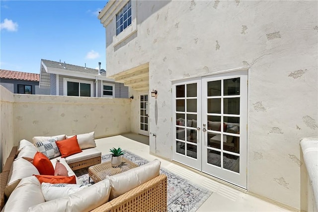 1114 Vincent St Unit A, Redondo Beach, CA 90277 - view of patio / terrace featuring french doors and an outdoor hangout area