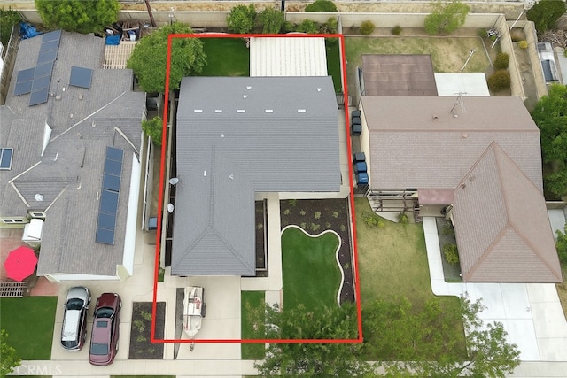 11143 Gonsalves Pl, Cerritos, CA 90703 - view from above of property featuring property boundaries highlighted