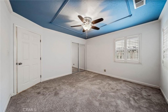 13334 Anchor, Clearlake Oaks, CA 95423 - unfurnished bedroom featuring carpet floors, a closet, and ceiling fan