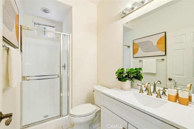 501 Newman Cir, Placentia, CA 92870 - bathroom with vanity, a shower stall, and tile patterned floors