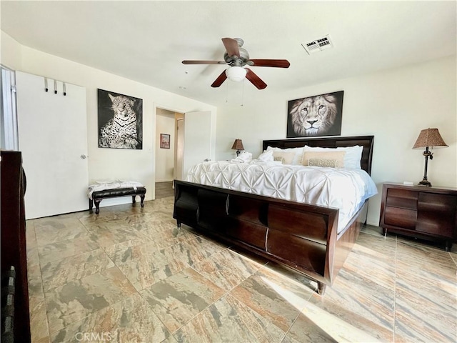 9830 Mesquite Ave, Desert Hot Springs, CA 92240 - bedroom featuring ceiling fan