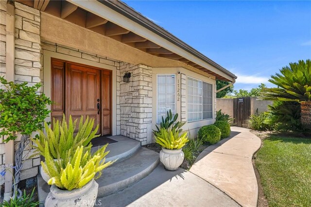 17262 Chase St, Northridge, CA 91325 - view of exterior entry with stone siding