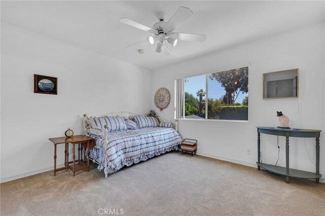 17262 Chase St, Northridge, CA 91325 - carpeted bedroom featuring baseboards and ceiling fan