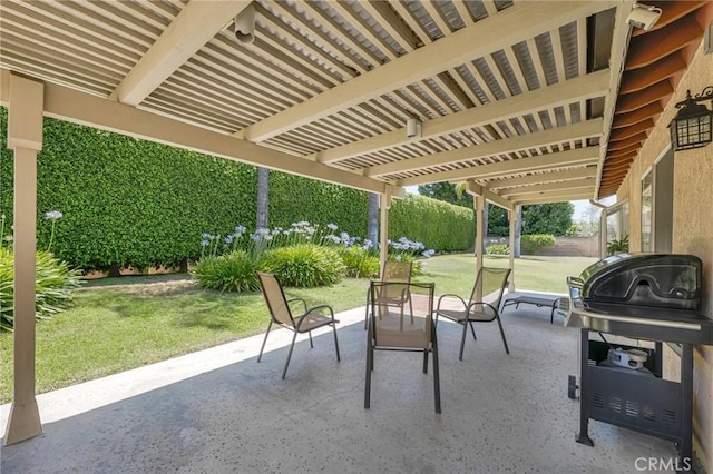 17262 Chase St, Northridge, CA 91325 - view of patio featuring a pergola