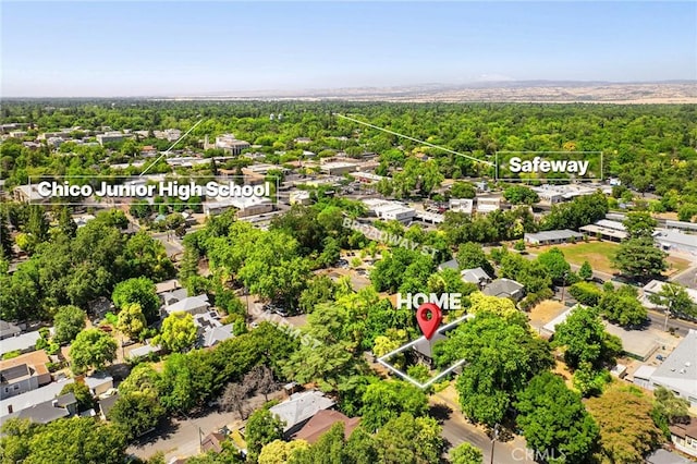 1029 Salem St, Chico, CA 95928 - aerial perspective of suburban area featuring a forest