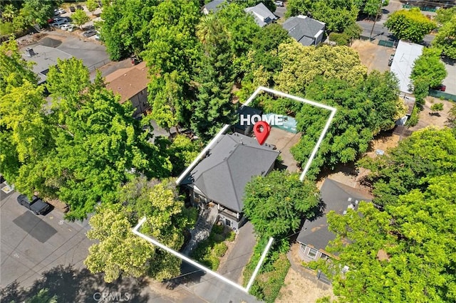 1029 Salem St, Chico, CA 95928 - aerial perspective of suburban area featuring property parcel outlined