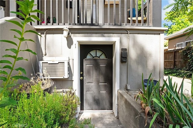 1029 Salem St, Chico, CA 95928 - property entrance with a balcony and a wall mounted AC