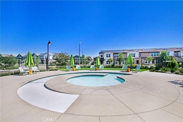 2278 Yuzu St, Corona, CA 92883 - view of pool with a residential view, a swimming pool, and a patio area