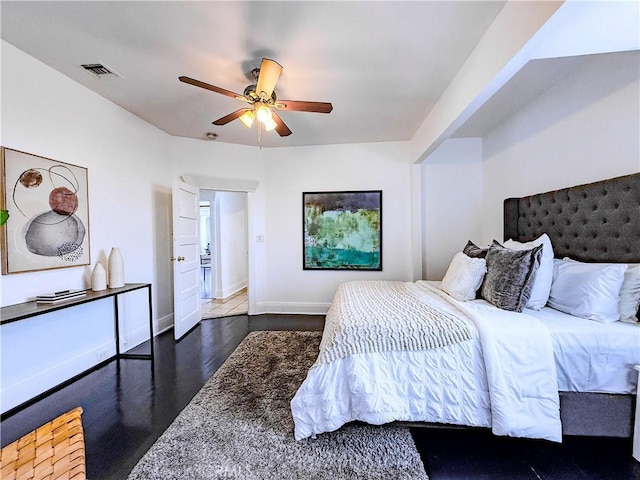 4216 Dalton Ave, Los Angeles, CA 90062 - bedroom featuring a ceiling fan and wood finished floors