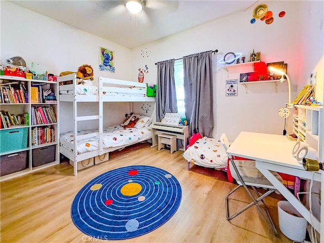 4216 Dalton Ave, Los Angeles, CA 90062 - bedroom featuring wood finished floors and ceiling fan