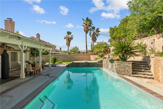 42012 57th St W, Lancaster, CA 93536 - view of pool with a patio area and a fenced backyard