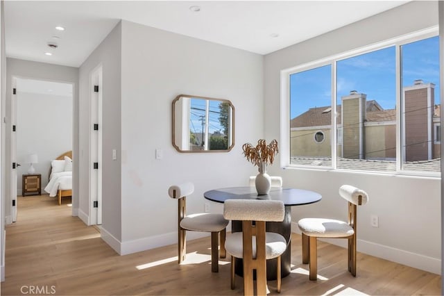 2405 Mathews Ave Unit C, Redondo Beach, CA 90278 - dining area with wood finished floors and recessed lighting