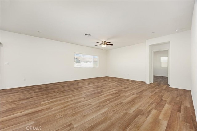 7305 Scrivia Ct, Bakersfield, CA 93311 - spare room with a ceiling fan and light wood-type flooring