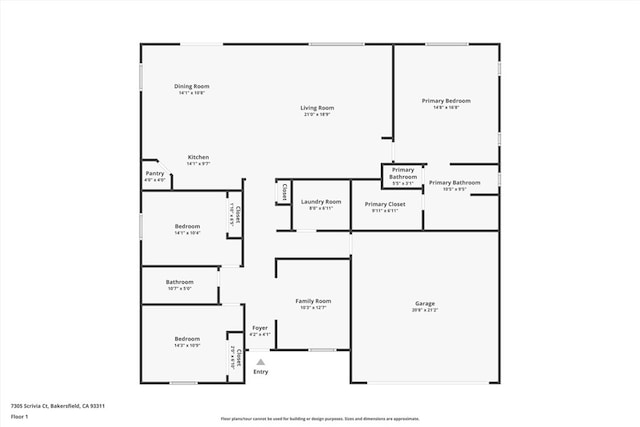 7305 Scrivia Ct, Bakersfield, CA 93311 - view of room layout