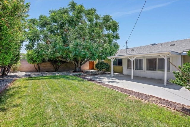 28656 Bradley Rd, Menifee, CA 92586 - fenced backyard with a patio