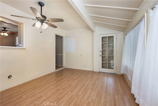 28656 Bradley Rd, Menifee, CA 92586 - empty room with light wood-type flooring and ceiling fan