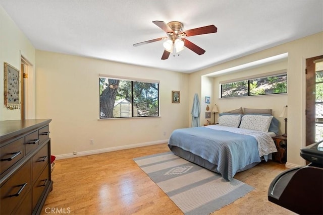 5375 Rosario Ave, Atascadero, CA 93422 - bedroom featuring light wood-style floors and a ceiling fan