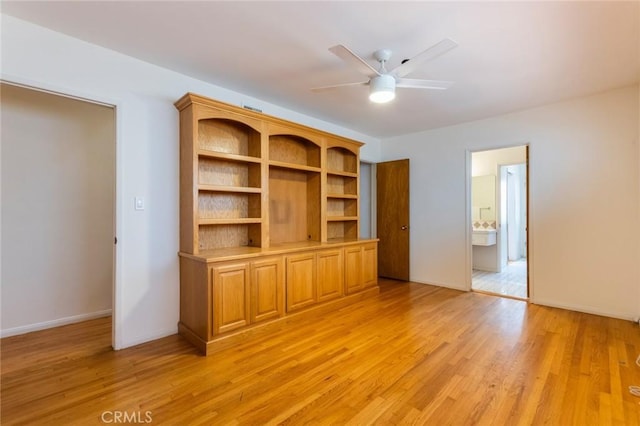 1716 Elm Ave, Manhattan Beach, CA 90266 - empty room featuring ceiling fan and light wood-style floors