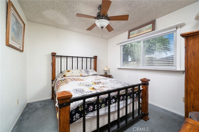 1722 Tiffany Ct, Ontario, CA 91762 - bedroom with carpet floors, a textured ceiling, and a ceiling fan