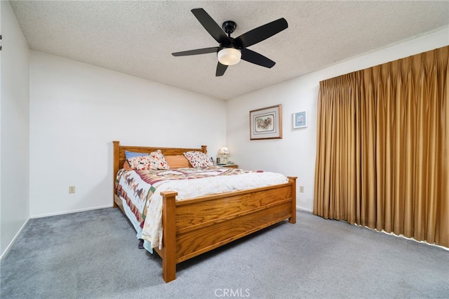 1722 Tiffany Ct, Ontario, CA 91762 - carpeted bedroom with a textured ceiling and ceiling fan