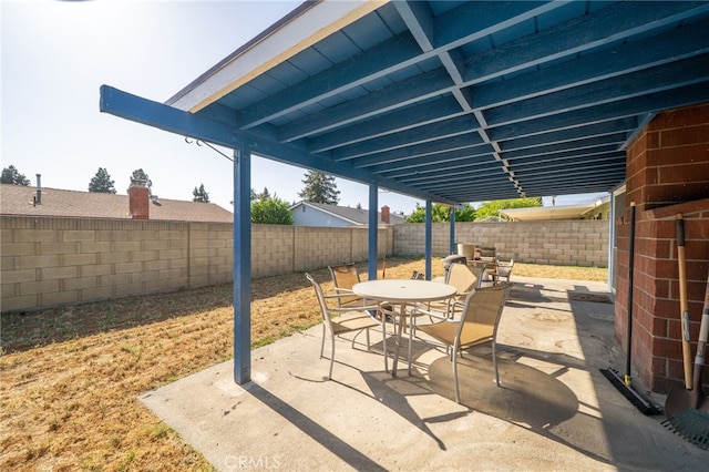 1722 Tiffany Ct, Ontario, CA 91762 - fenced backyard with outdoor dining area and a patio area