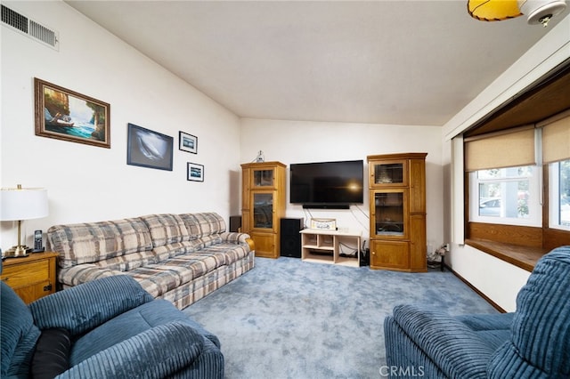 1722 Tiffany Ct, Ontario, CA 91762 - carpeted living area featuring lofted ceiling