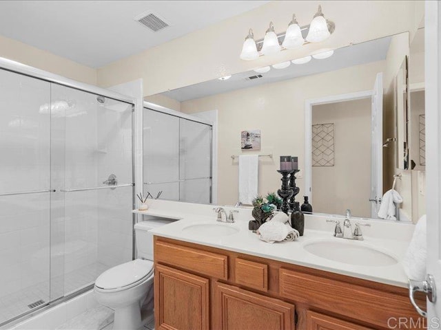2381 Avenida Helecho, Carlsbad, CA 92009 - bathroom with double vanity and a shower stall