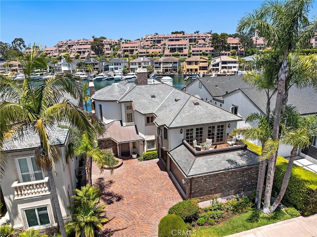 648 Harbor Island Dr, Newport Beach, CA 92660 - aerial perspective of suburban area featuring a large body of water