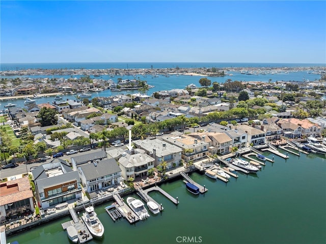 648 Harbor Island Dr, Newport Beach, CA 92660 - aerial view of residential area featuring a marina and a nearby body of water