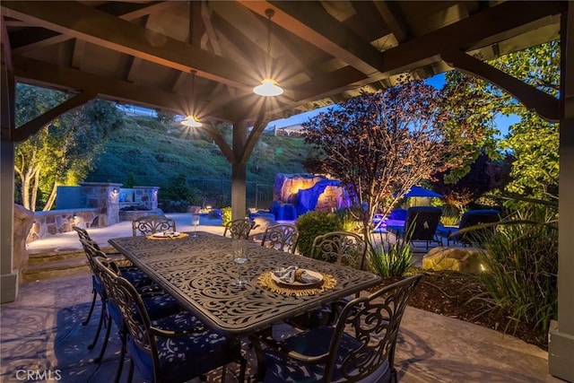 17138 Hickory Ridge Ct, Canyon Country, CA 91387 - view of patio featuring outdoor dining space