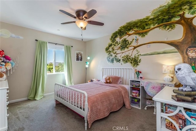 17138 Hickory Ridge Ct, Canyon Country, CA 91387 - bedroom featuring carpet and a ceiling fan
