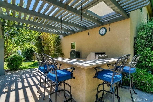 17138 Hickory Ridge Ct, Canyon Country, CA 91387 - view of patio featuring a pergola