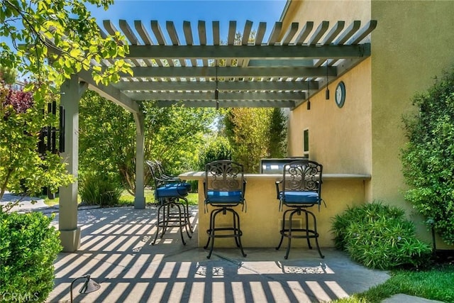 17138 Hickory Ridge Ct, Canyon Country, CA 91387 - view of patio / terrace with a pergola