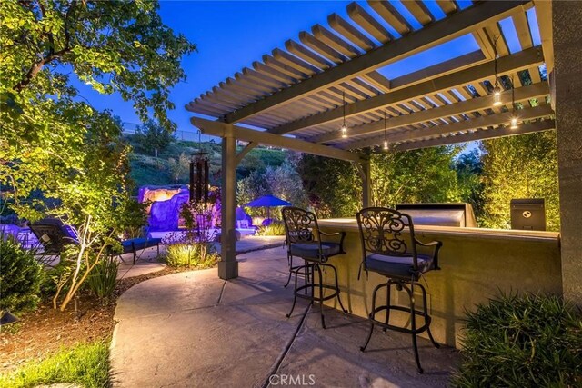 17138 Hickory Ridge Ct, Canyon Country, CA 91387 - view of patio / terrace featuring a pergola