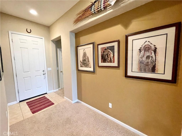 3803 Colma Ct, Merced, CA 95348 - carpeted foyer entrance with tile patterned flooring and baseboards